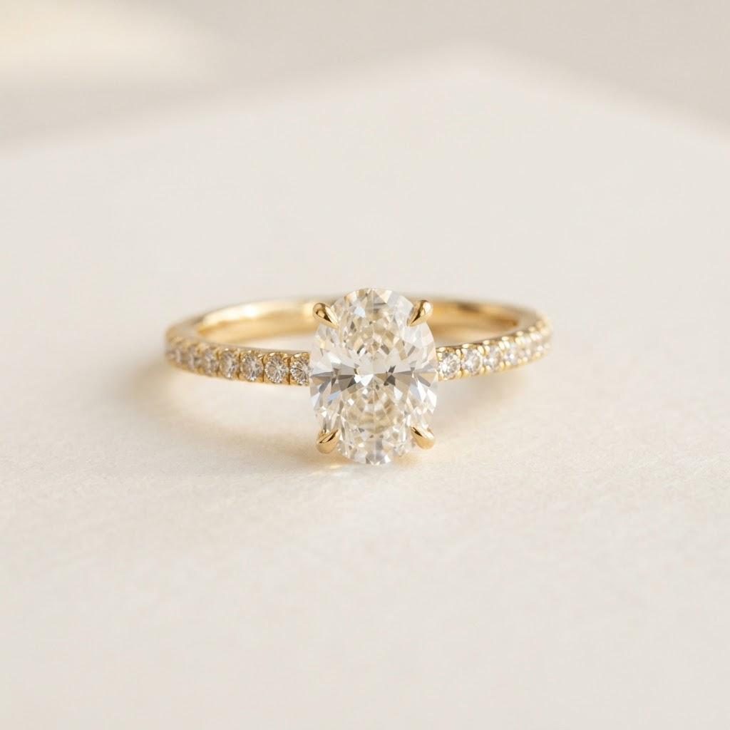 Héritage — bague de fiançailles diamant naturel, taille ovale