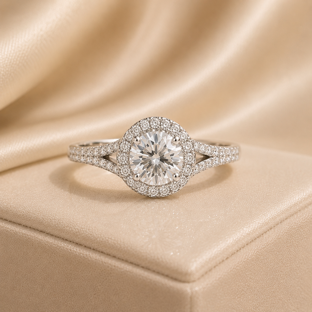 Céleste — bague de fiançailles diamant naturel, taille rond
