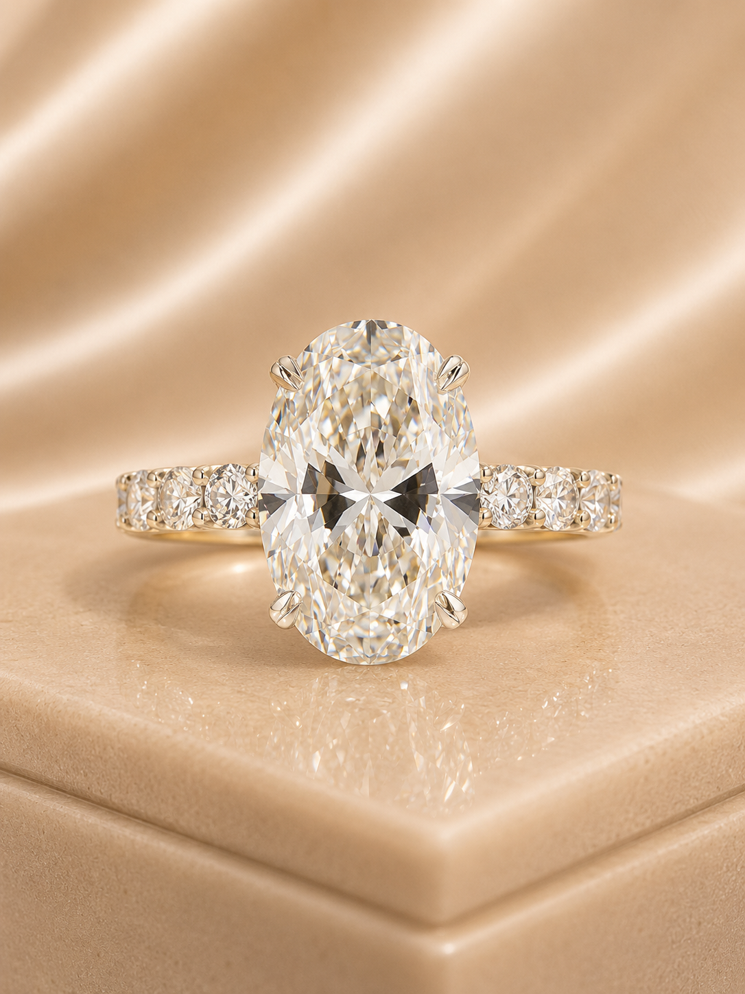 Sérénissime — bague de fiançailles diamant de laboratoire, taille ovale